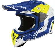 Cască motocross AIROH AVIATOR ACE 2 SHIELD ALBASTRU/GALBEN