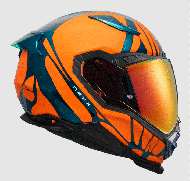 NEXX X.WST3 Helmet B-SIDE BLUE TEAL/ORANGE
