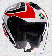 Κράνος σκούτερ AGV IRIDES TOLOSA ΜΑΥΡΟ/ΓΚΡΙ/ΚΟΚΚΙΝΟ