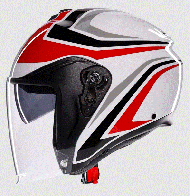 Scooter helmet AGV IRIDES TOLOSA BLACK/GREY/RED