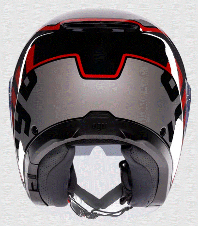 Scooter helmet AGV IRIDES VALENZA MATT GRAY/BLACK/RED