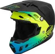 Motocross Helmet FLY RACING Formula CC Centrum - Black/Hi-Vis
