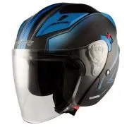 Скутер каска APRO YORK MATT BLUE