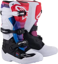 Ghete de motocross pentru copii ALPINESTARS TECH 7S W/B/RAINBOW