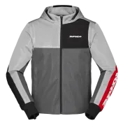 Мото суитшърт SPIDI HOODIE NET GRAY/RED