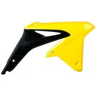 Plastic radiator covers Polisport Suzuki RMZ450 (09/16) - 2008-17 Black/Yellow OEM Color