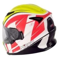 Motorcycle Helmet NITRO NRS-01 PURSUIT WHT/SYEL/RED