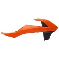 Plastic radiator covers Polisport KTM 65 SX - 2016-21 KTM Orange/Black OEM Color