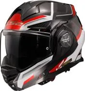 Flip-up motorcycle helmet LS2 FF901 ADVANT X SPECTRUM BLACK WHITE RED