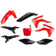 Kit plastic MX POLISPORT pentru HONDA CRF250R - 2014-17 / CRF450R - 2012-16 Negru/Roșu