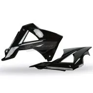 Plastic radiator covers Polisport GAS GAS EC / EC-E - 2010-11 Black OEM Color