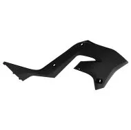 Plastic radiator covers Polisport Kawasaki KX125 / 250 restyling KX450 - 2003-08 Black