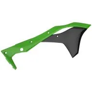 Polisport Kawasaki KX250F Plastic Radiator Covers - 2017-21 Green/Black