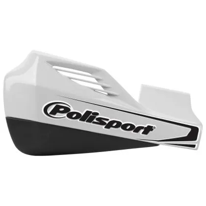 POLISPORT MX ROCKS handlebar protector - UNIVERSAL WHITE/ BLACK / PLASTIC