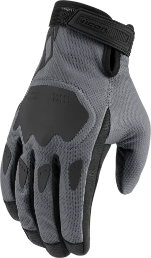 Motorcycle gloves ICON HOOLIGAN CE - GRAY