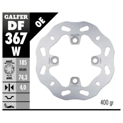 Πίσω δίσκος φρένων Galfer WAVE FIXED DISC WAVE FIXED 185x4mm DF367W