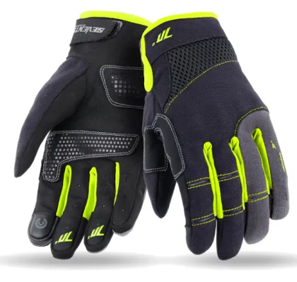 Mănuși textile 70 DE GRADE VARĂ URBAN NEGRU/GALBEN FLUO