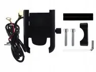 Стойка за телефон - регулируема за мотоциклет с USB зарядно