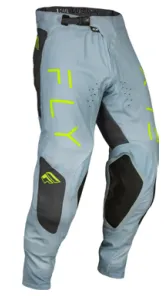Motocross breeches FLY RACING Evolution DST -Ice Grey/Charcoal/Neon Green