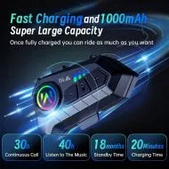 Интерком за мотоциклет Bluetooth слушалка за моторна каска