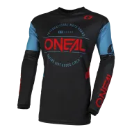 Motocross shirt O'NEAL ELEMENT BRAND V.23 BLACK/BLUE
