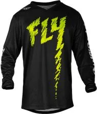 Παιδική μπλούζα μοτοκρός FLY RACING F-16 Riding - Μαύρο/Πράσινο Νέον/Ανοικτό Γκρι