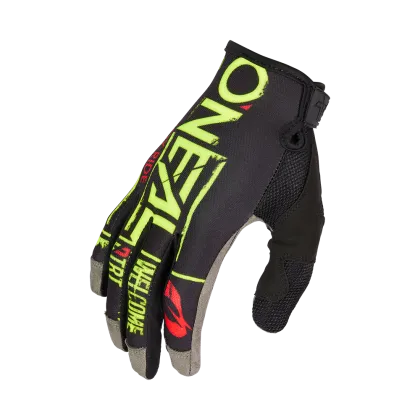 Motocross Gloves O'NEAL MAYHEM ATTACK V.23 BLACK/NEON YELLOW