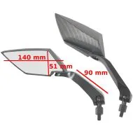 Motorcycle mirrors A-PRO SR4810 CARBON