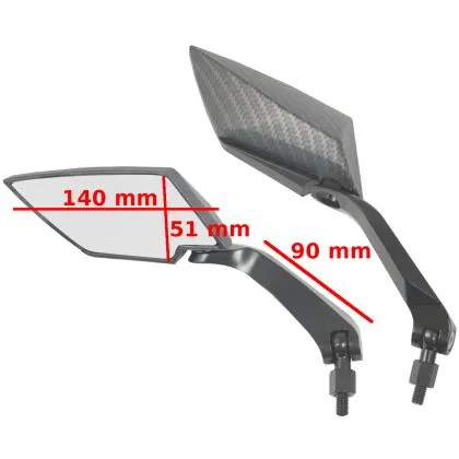 Motorcycle mirrors A-PRO SR4810 CARBON