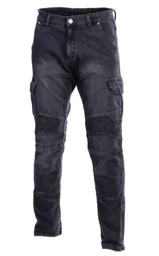 Τζιν μοτοσικλέτας SECA SQUARE SLIM FIT ΜΑΥΡΟ