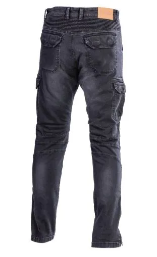 Τζιν μοτοσικλέτας SECA SQUARE SLIM FIT ΜΑΥΡΟ
