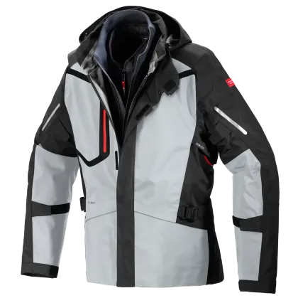 Textile motorcycle jacket SPIDI Mission-T H2Out Black/Ice