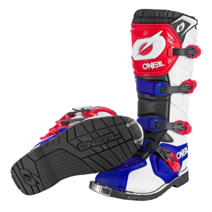 Ghete motocross O'NEAL RIDER PRO ALBASTRU/ROSU/ALB