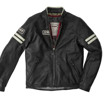 Geacă moto din piele SPIDI VINTAGE Ice/Negru