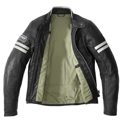 Geacă moto din piele SPIDI VINTAGE Ice/Negru