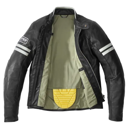Geacă moto din piele SPIDI VINTAGE Ice/Negru