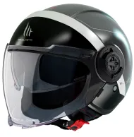 SCOOTER HELMET MT VIALE 68 UNIT MATT BLACK/GREY