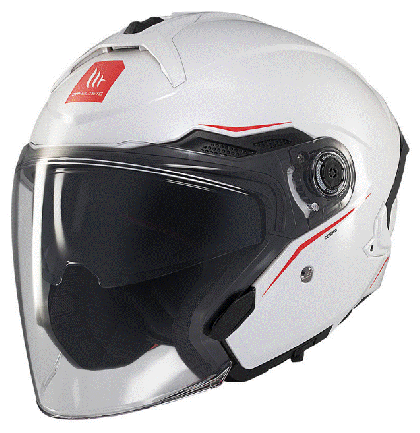 Scooter helmet MT COSMO SV SOLID A0 GLOSS WHITE