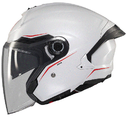 Scooter helmet MT COSMO SV SOLID A0 GLOSS WHITE