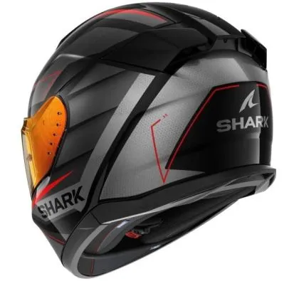 Κράνος SHARK D-SKWAL 3 SIZLER ΜΑΥΡΟ/ΓΚΡΙ/ΚΟΚΚΙΝΟ