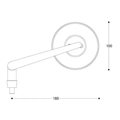 Motorcycle mirrors BARRACUDA SKIN-S B-LUX BLACK
