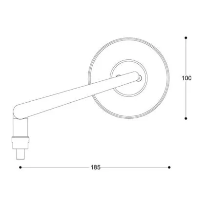 Motorcycle mirrors BARRACUDA SKIN-S B-LUX BLACK