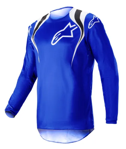 Motocross Jersey Alpinestars Fluid Narin ΜΠΛΕ/ΛΕΥΚΟ