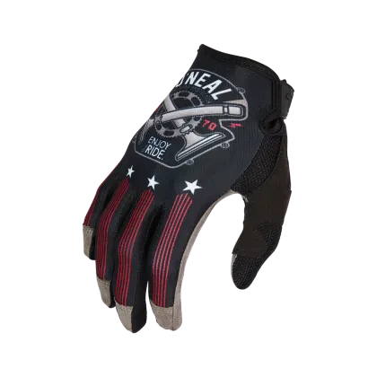 Mănuși Motocross O'NEAL MAYHEM PISTON V.23 NEGRU/ALB/ROȘU