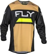 FLY RACING Kinetic Reload Motocross Shirt- Khaki/Black/Hi-Vis