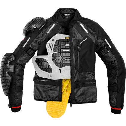 Textile motorcycle jacket SPIDI TECH ARMOR Black