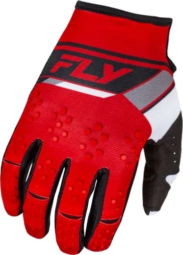 Детски мотокрос ръкавици FLY RACING Kinetic Prix- Red/Grey/White