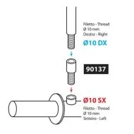 Προσαρμογέας 10mm Δεξιά > 10mm Αριστερό σπείρωμα 90137