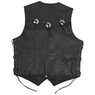 Vesta moto din piele A-PRO GAMBLER BLACK