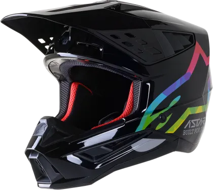 Casca Motocross ALPINESTARS SM5 Busola NEGRA/ARGINTIU